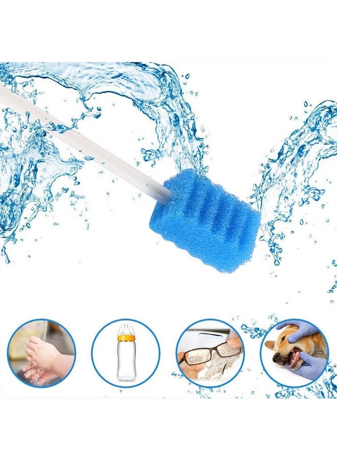 wellgler Disposable Oral Care Swabs Tooth Cleaning Mouth Swabs (50 Blue) - Image 3