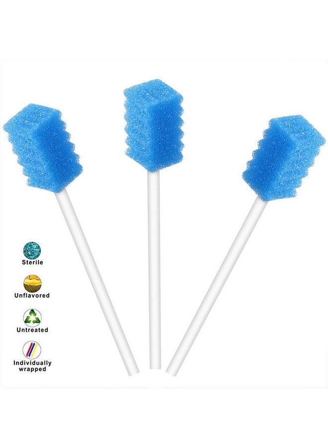 wellgler Disposable Oral Care Swabs Tooth Cleaning Mouth Swabs (50 Blue) - Image 2