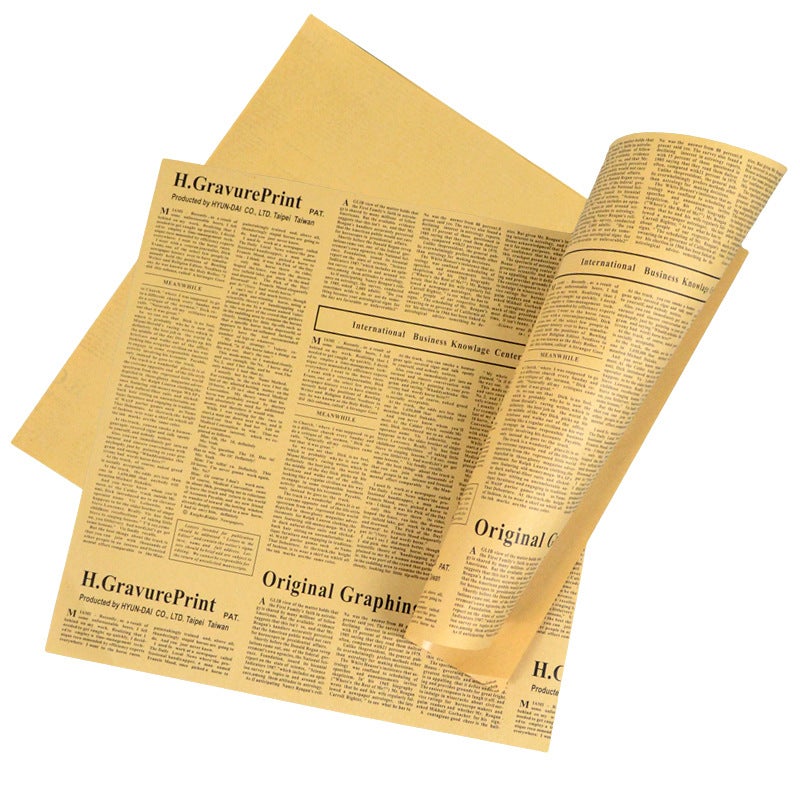 Hamburger Wrapping Paper Commercial Printing Oil-Proof Waterproof Household Sandwich Cowhide Newspaper Oil-Absorbing Paper For French Fries - Image 5