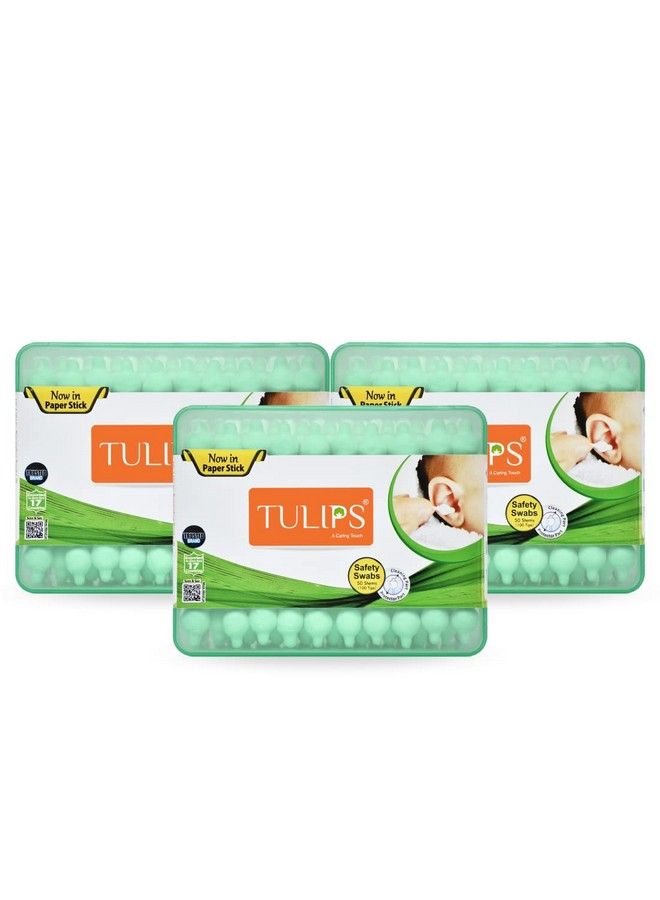 Tulips Safety Cotton Buds (With Ear Drum Protection) (Pack Of 3) - Image 2