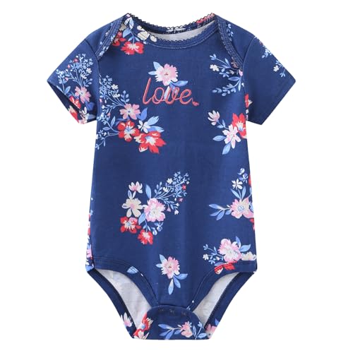 Ruliby Baby Gril Bodysuit and Pant Set Cotton Soft Newborn Clothes Outfits 0-3 month - Image 5