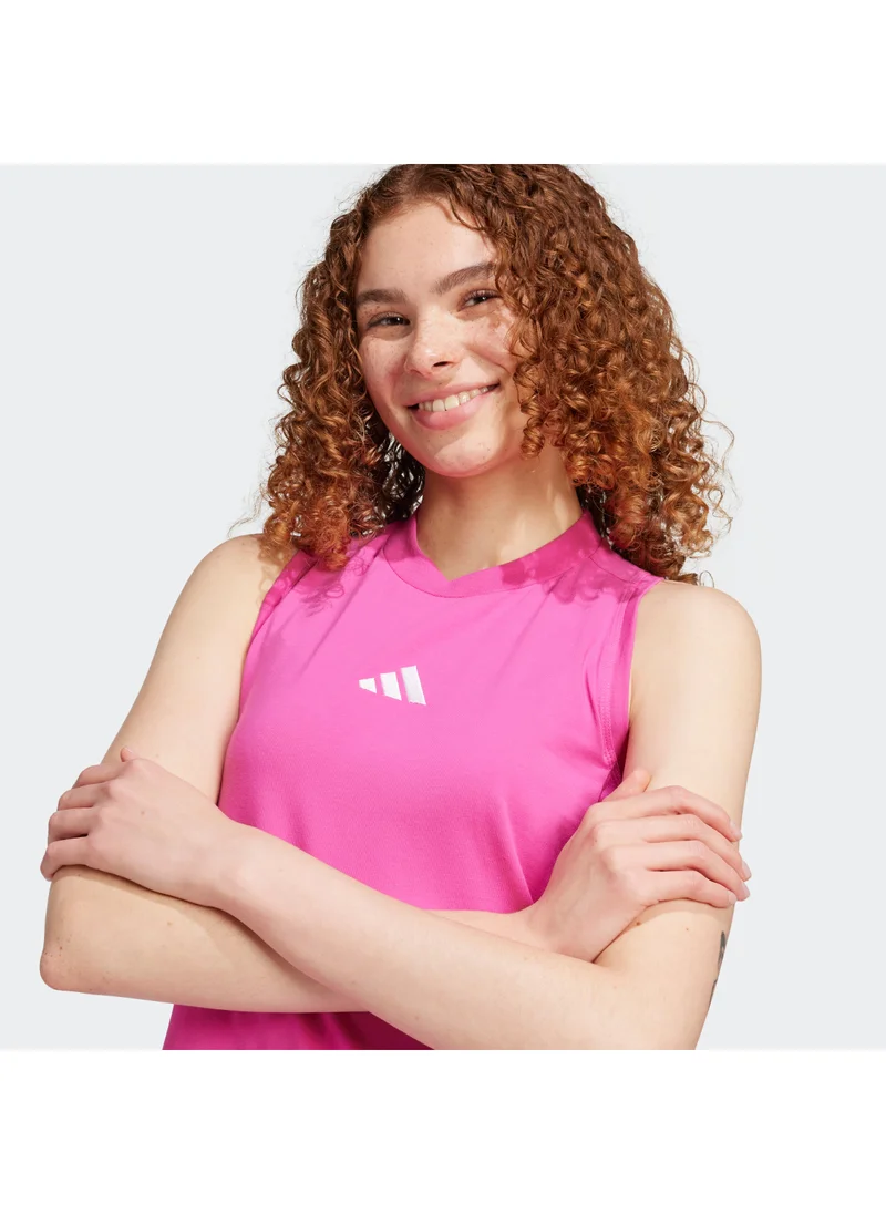 Adidas Essential 3 Stripe Long Racerback Dress