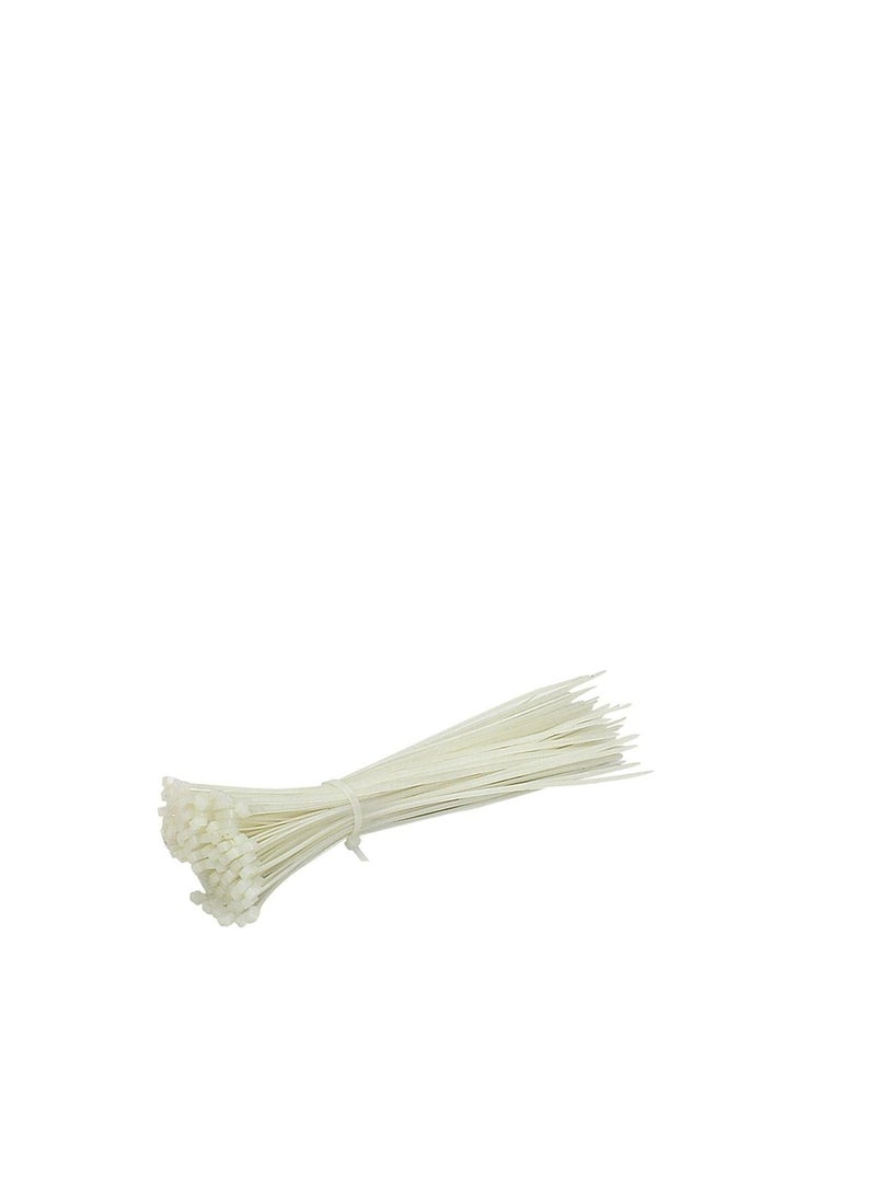 Generic - Plastic tie jumper wire, 37 mm, number of pieces: 100, white color, highly resistant, for use in closed and open places - Image 1