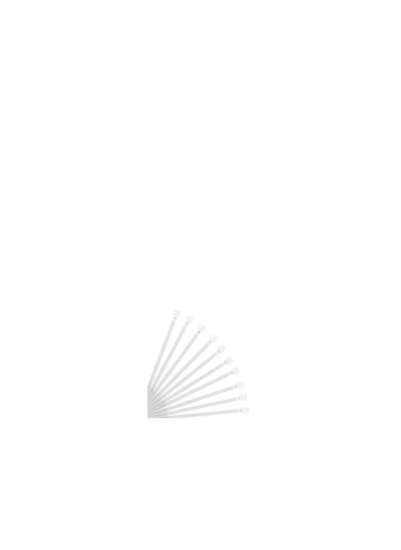 Generic - Plastic tie jumper wire, 37 mm, number of pieces: 100, white color, highly resistant, for use in closed and open places - Image 1