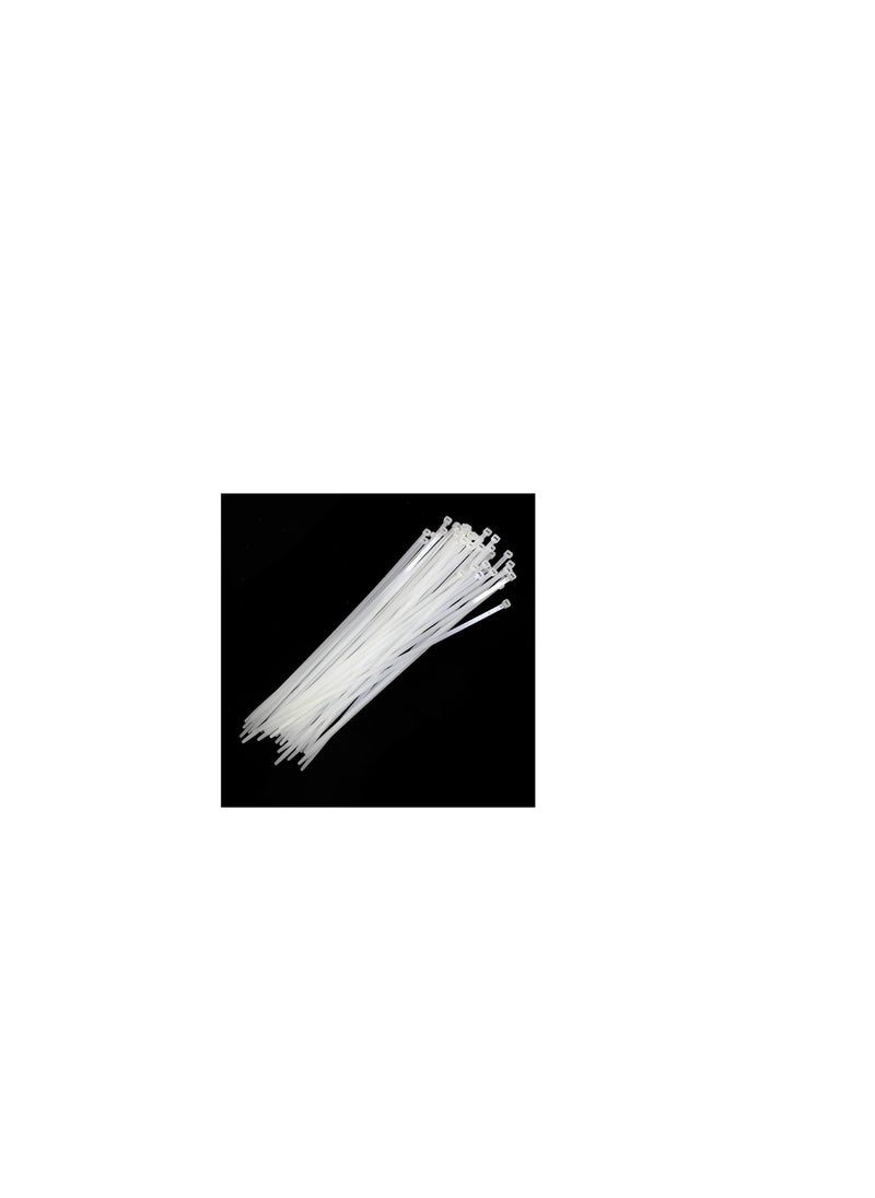Generic - Plastic tie jumper wire, 37 mm, number of pieces: 100, white color, highly resistant, for use in closed and open places - Image 1