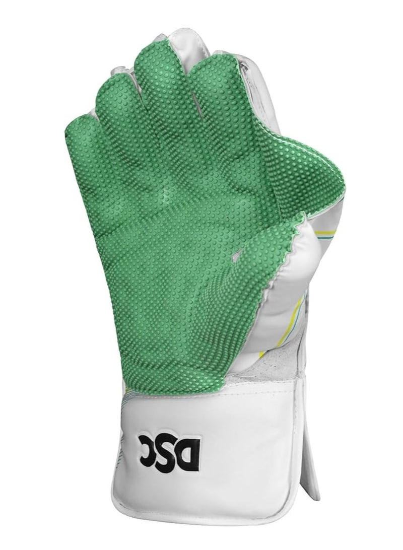 DSC Condor Motion Leather Wicket Keeping Gloves Boys (Flouro Yellow Orange) - Image 2