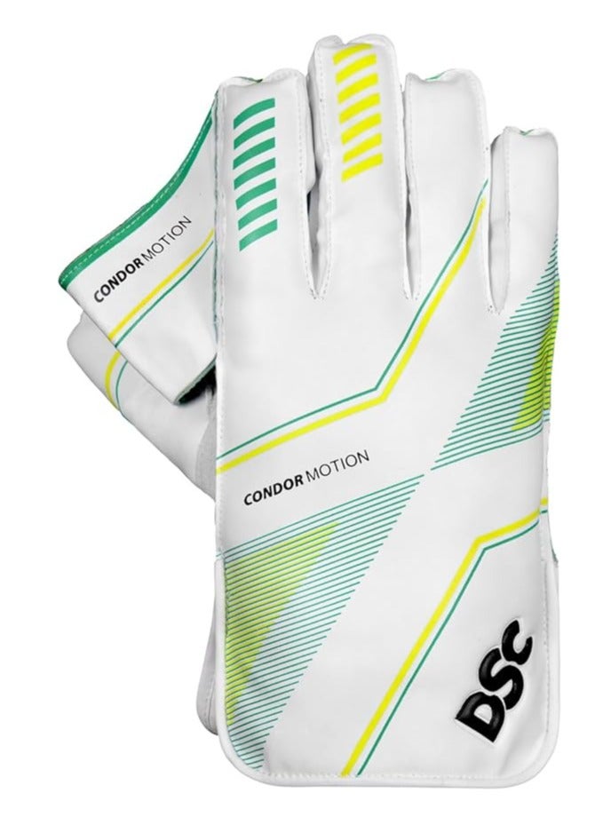 DSC Condor Motion Leather Wicket Keeping Gloves Boys (Flouro Yellow Orange) - Image 3