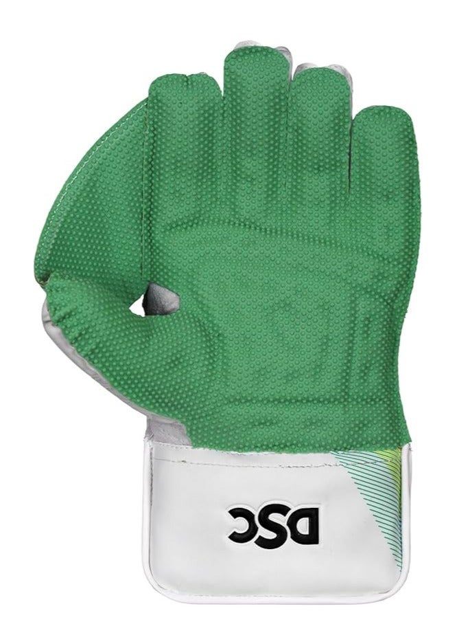 DSC Condor Motion Leather Wicket Keeping Gloves Boys (Flouro Yellow Orange) - Image 4