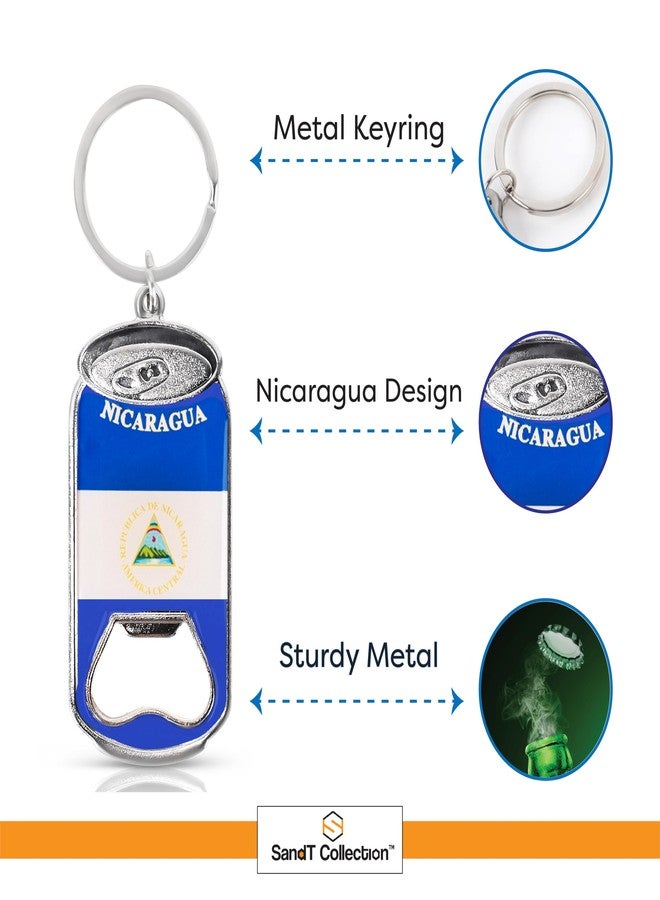 SandT Collection Nicaragua Beer Bottle Opener Keychain - Can - Image 4