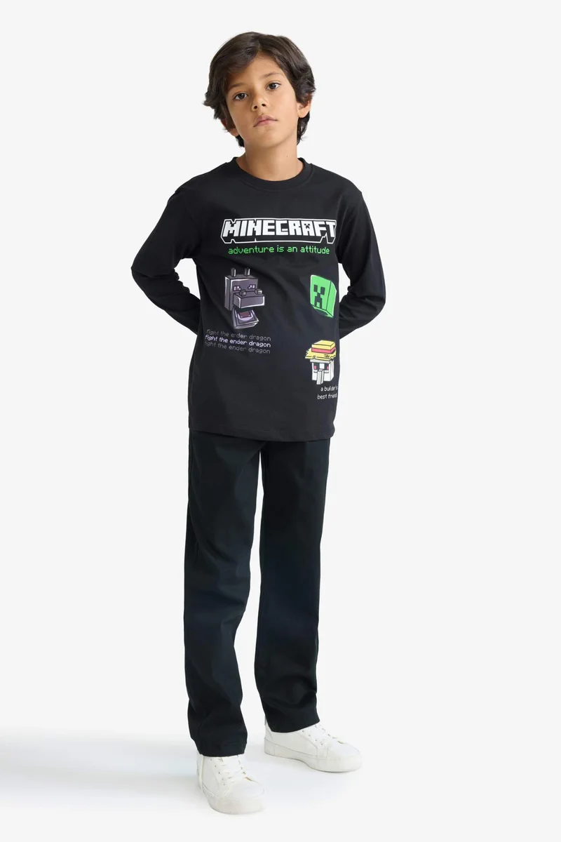 ديفاكتو Boy Regular Fit Straight Leg Gabardine Trousers