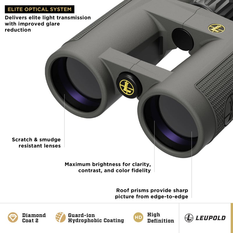 Leupold BX-4 Pro Guide HD Binoculars, 10x42mm, Shadow Gray (172666) - Image 2
