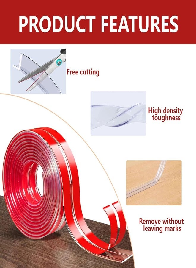 Suicune Corner Protectors Baby Proofing 9.8feet (3M), Corner Protector, Furniture Corner Guard & Edge Safety Bumpers, Soft Edge Protectors with Upgraded Pre-Taped Strong Adhesive - Image 3