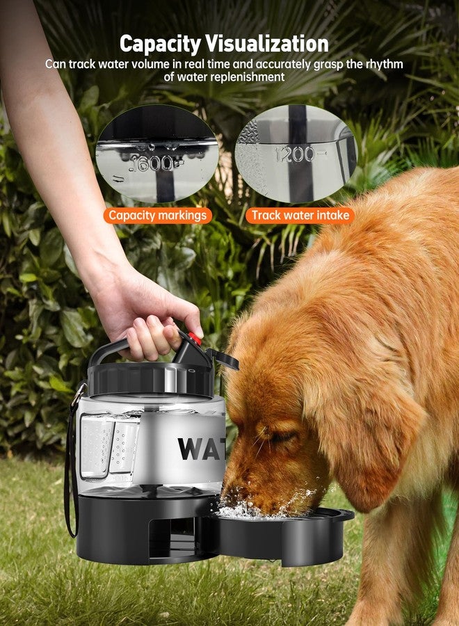 petnf Portable Dog Water Bottle Bowl - 56 oz Travel Water Bowl Dispenser for Dogs Leak Proof, Suitable for Large Pet Drinking, A Must Have for Outdoor, Camping, Walking, Beach, Hunting, and Other Scenes - Image 4