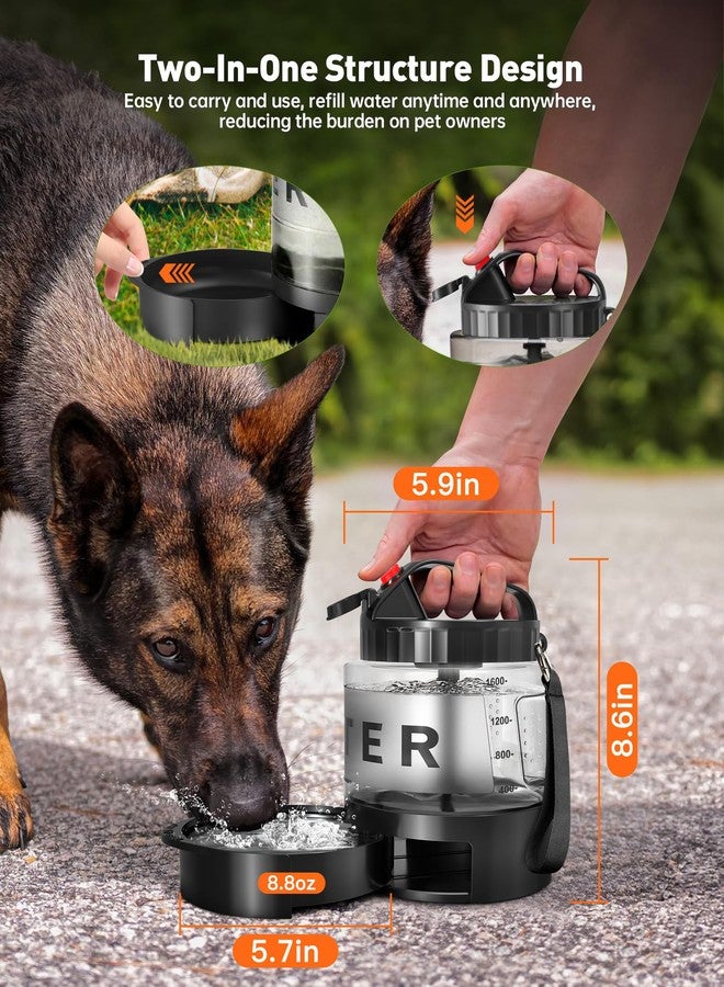 petnf Portable Dog Water Bottle Bowl - 56 oz Travel Water Bowl Dispenser for Dogs Leak Proof, Suitable for Large Pet Drinking, A Must Have for Outdoor, Camping, Walking, Beach, Hunting, and Other Scenes - Image 3