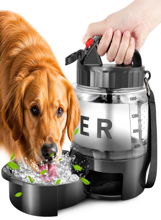 petnf Portable Dog Water Bottle Bowl - 56 oz Travel Water Bowl Dispenser for Dogs Leak Proof, Suitable for Large Pet Drinking, A Must Have for Outdoor, Camping, Walking, Beach, Hunting, and Other Scenes - Image 1