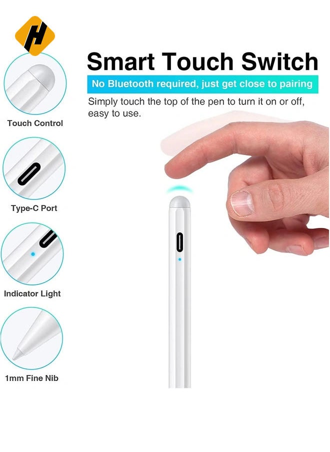 HuHa Stylus Pen for Apple iPad - Pencil 2nd Generation for iPad 2018-2022, High Precision iPad Pen, Palm Rejection Stylus Pen for iPad 9 8 7 6, iPad Pro 11/12.9, iPad Air 5 4 3, Pad Mini 6. 5  - Image 5
