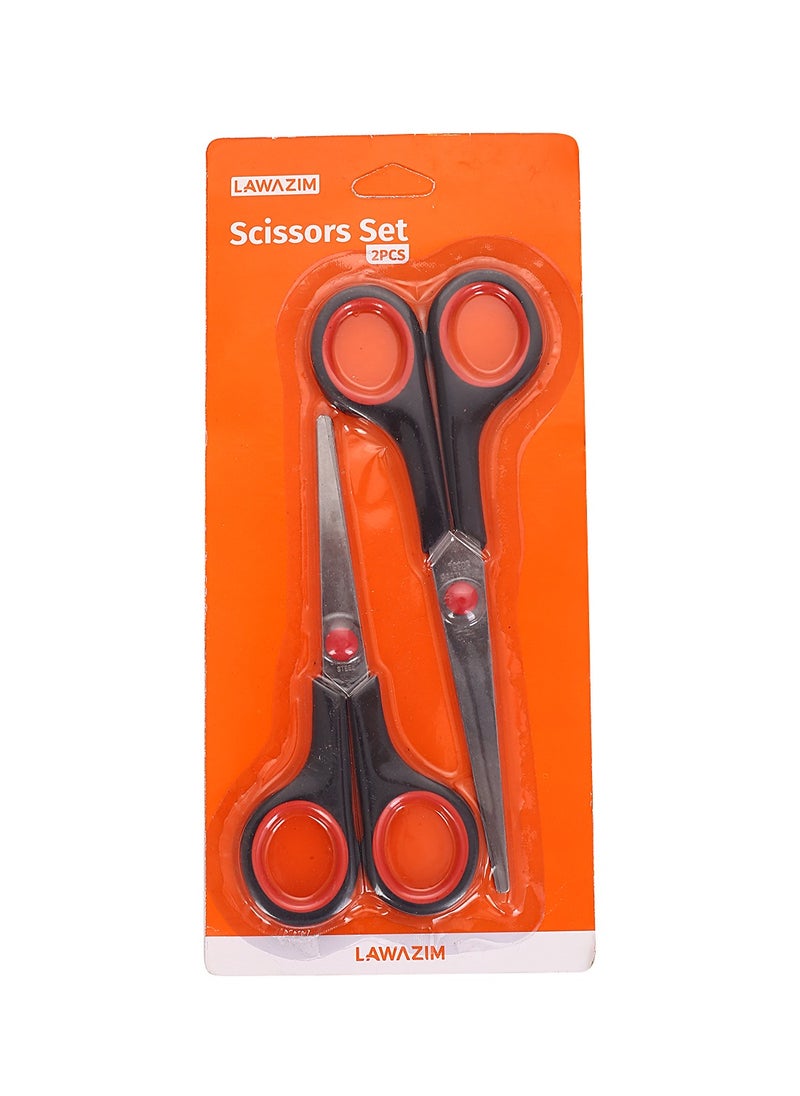 LAWAZIM - Scissors Set 5 Inch and 7 Inch 2 Pieces | Cutter Tools | Keep them handy for everyday cutting needs | Useful at the office home and school - Image 1