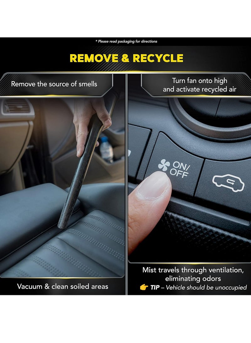 X Pro 99 X-PRO 99 Whole Car Air Refresher Odor Eliminator Lemon Scent 200ml (3 PCS) Car AC Cleaner Spray Interior Deodorizer Air Conditioning Freshener Vent Cleaner Smoke Odor Remover Pet Smell Eliminator Long Lasting Fragrance Cabin Refresh Treatment Pack - Image 5
