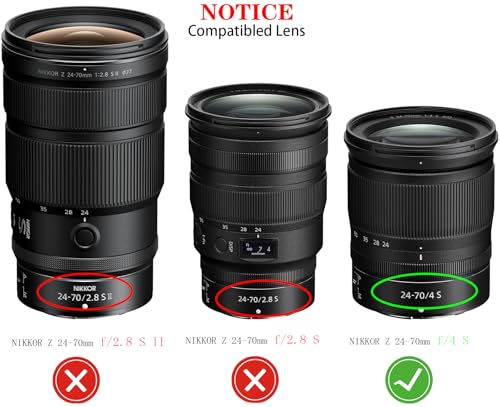 HUIPUXIANG HB-85 Lens Hood for Nikon NIKKOR Z 24-70mm f/4 S (Not for Z 24-70mm f/2.8 S) Lens on Nikon Z6 Z7,HUIPUXIANG 72mm Lens Hood - Image 2