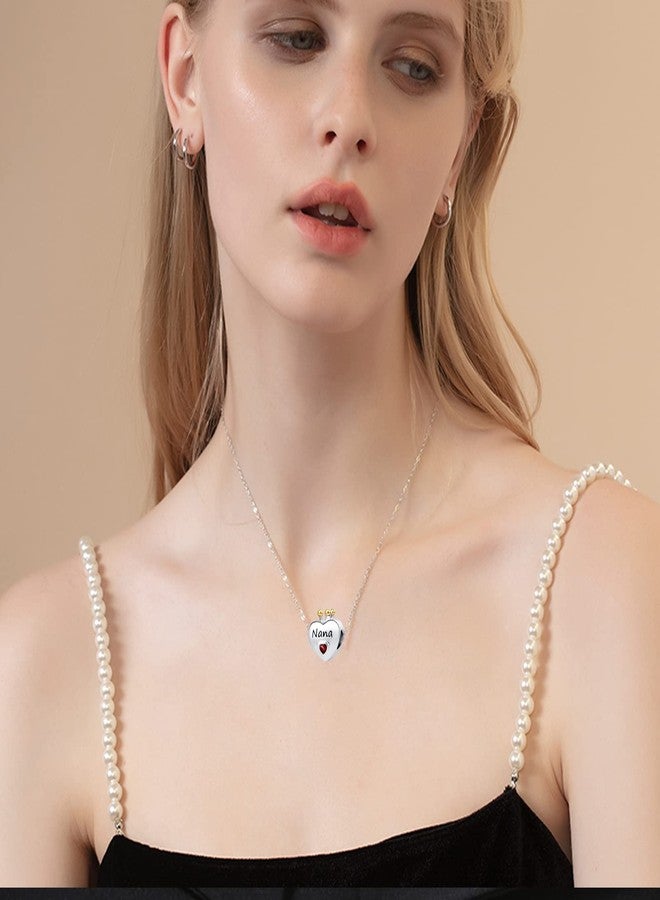 QeenseKc تعليقة "أحبك يا جدتي" على شكل قلب، تاج الجدة، خرزة كريستال حمراء لسوار باندورا - Image 5