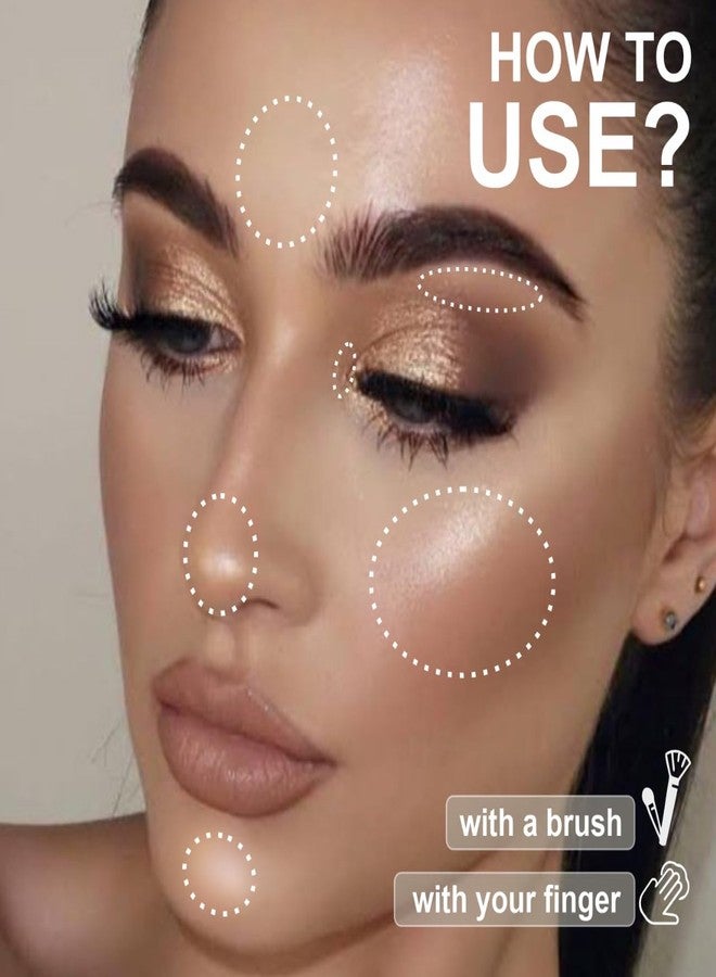 JUST GOLD JustGold Skin Glow Highlighter Palette 4 Colour Illuminating Glow, Long lasting Ultra Blendable Glow (9374 - Shade 02) - Image 3