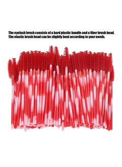 Ymiko Mascara Wands 200Pcs Mascara Wands Applicator Eyebrow Brush Set Eyelash Extension Cosmetic Brush Tool For Eyelashes Extensions Spoolies(Big Red)  - Image 4