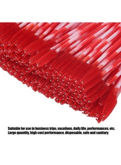 Ymiko Mascara Wands 200Pcs Mascara Wands Applicator Eyebrow Brush Set Eyelash Extension Cosmetic Brush Tool For Eyelashes Extensions Spoolies(Big Red)  - Image 3