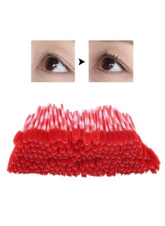 Ymiko Mascara Wands 200Pcs Mascara Wands Applicator Eyebrow Brush Set Eyelash Extension Cosmetic Brush Tool For Eyelashes Extensions Spoolies(Big Red)  - Image 5