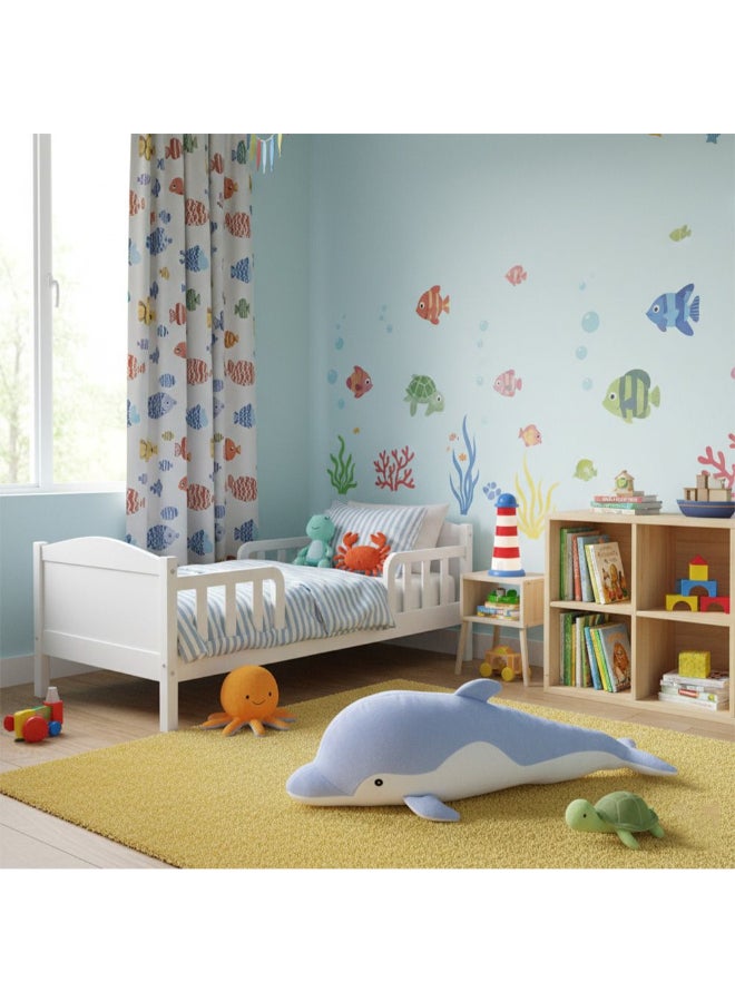 DANUBE HOME 70 cm Blue Plush Dolphin Soft Toy – Giant Cuddly Stuffed Animal, Realistic Marine Plush Friend, Ideal Kids Gift, Nursery Decor & Playtime Companion - Image 2