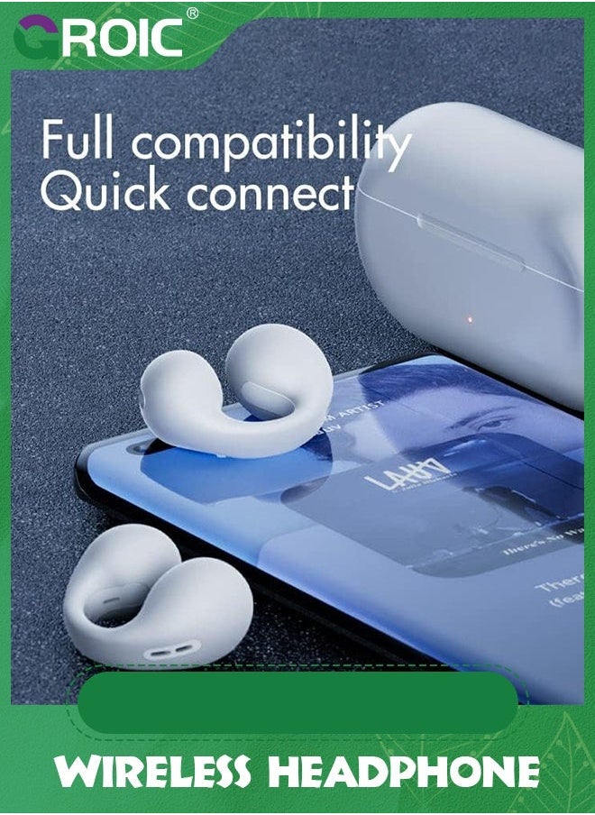 GROIC Premium Open Ear Wireless Earbuds Sound and Steady Performance for Running Walking, Feels Nice on Ears, Perfect Earphones/Headphones Active Kids  - Image 3