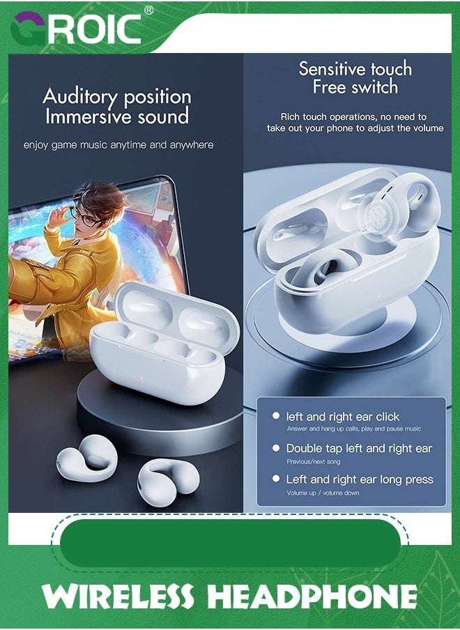 GROIC Premium Open Ear Wireless Earbuds Sound and Steady Performance for Running Walking, Feels Nice on Ears, Perfect Earphones/Headphones Active Kids  - Image 4