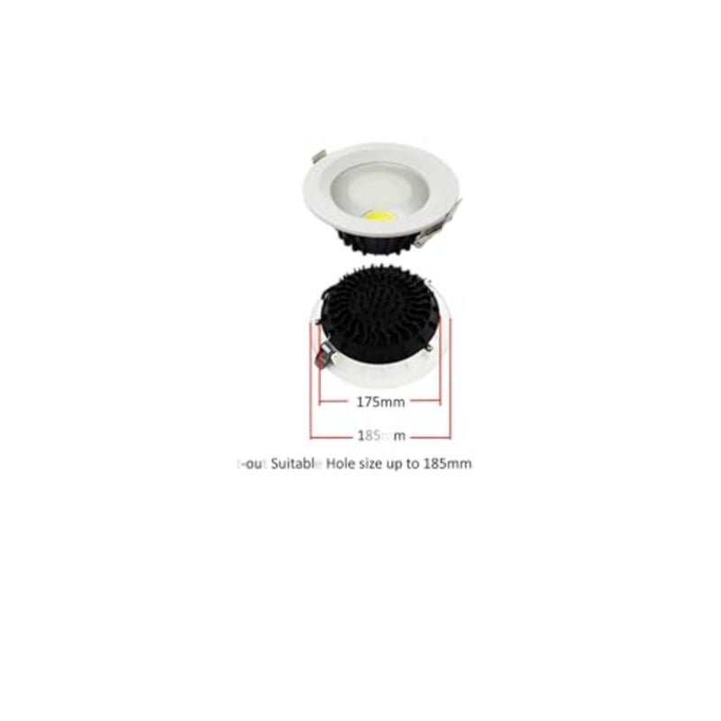 Indoor ceiling down lights for home dining, living, office; cob concealed LED; warm white 2700K; energy-saving 80 lm/W; soft UV-free light; 30W - Image 3