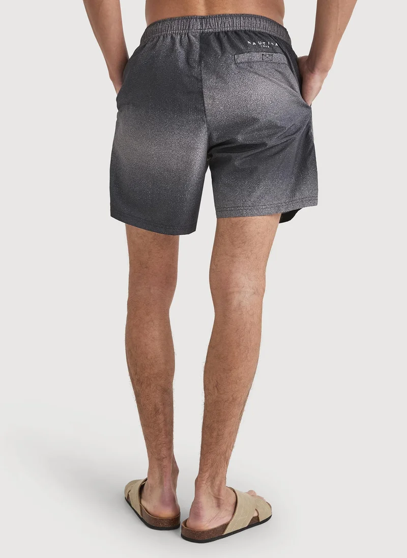 Nautica Men Regular Fit Swim Shorts for Beach and Pool Days - Black