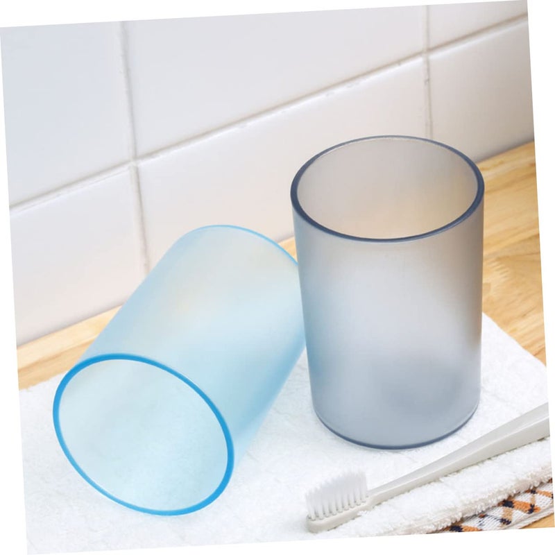 5 Pcs Travel Mouthwash Cups Plastic Tumblers for Bathroom and Toothbrush Storage - Image 4