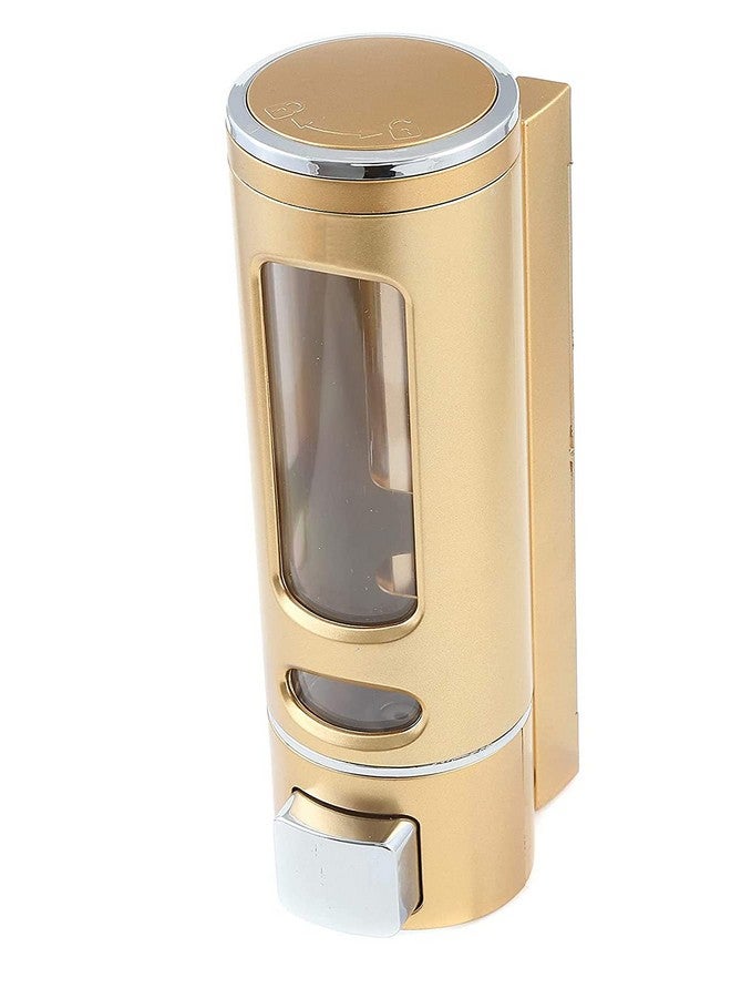 BATH GURU Wall Mounted Soap Shampoo Sanitizer Gel Liquid Soap Dispenser for Bathroom Kitchen ABS Plastic 400 Ml (2, Gold) - Image 2