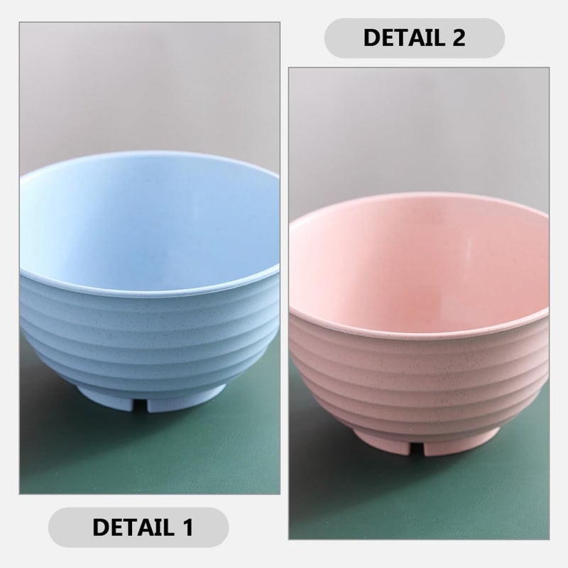 Wheat Straw Soup Bowls 4pcs Large Microwave Safe Sturdy Unbreakable - Image 4