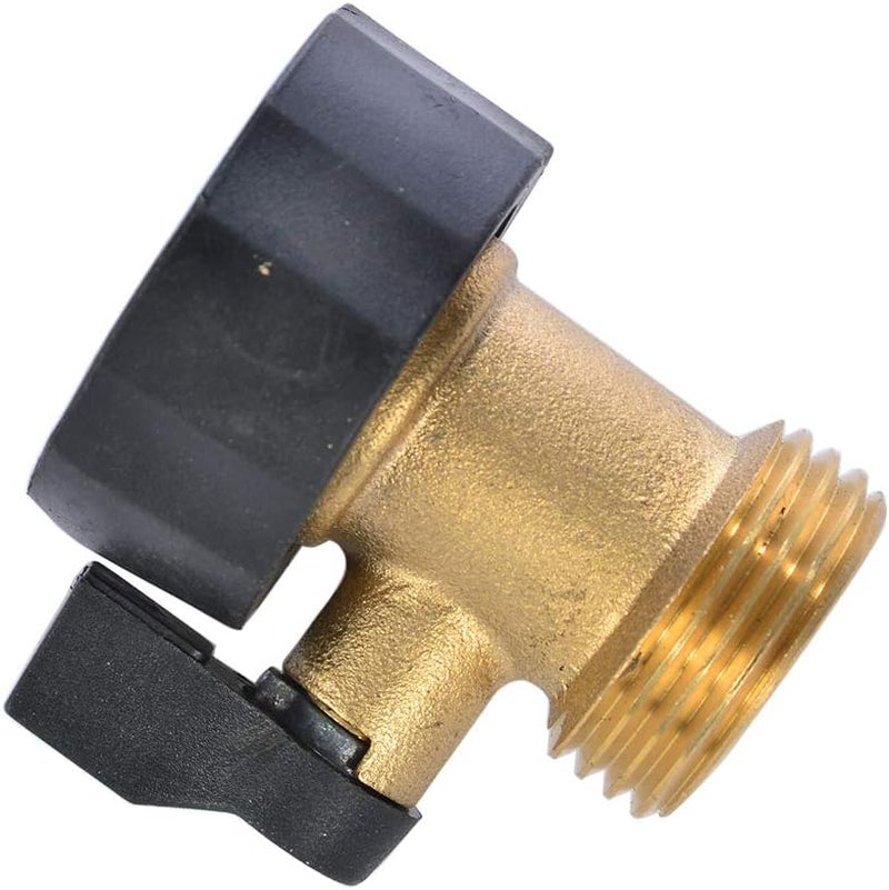 Sanpaint 3/4" Brass Garden Hose Shut Off Valve,1-Way Restricted-Flow Water Shut-Off, Fits 3/4 Inch Hose Connector - Image 2