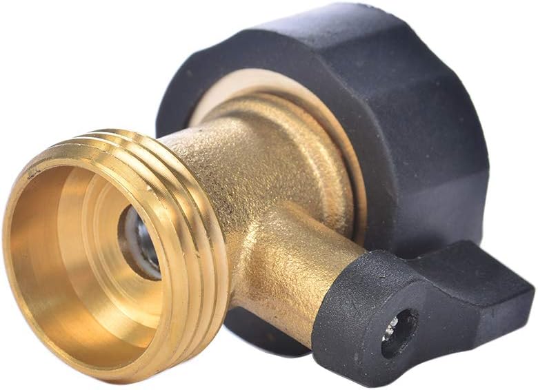 Sanpaint 3/4" Brass Garden Hose Shut Off Valve,1-Way Restricted-Flow Water Shut-Off, Fits 3/4 Inch Hose Connector - Image 3