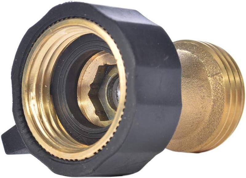 Sanpaint 3/4" Brass Garden Hose Shut Off Valve,1-Way Restricted-Flow Water Shut-Off, Fits 3/4 Inch Hose Connector - Image 4