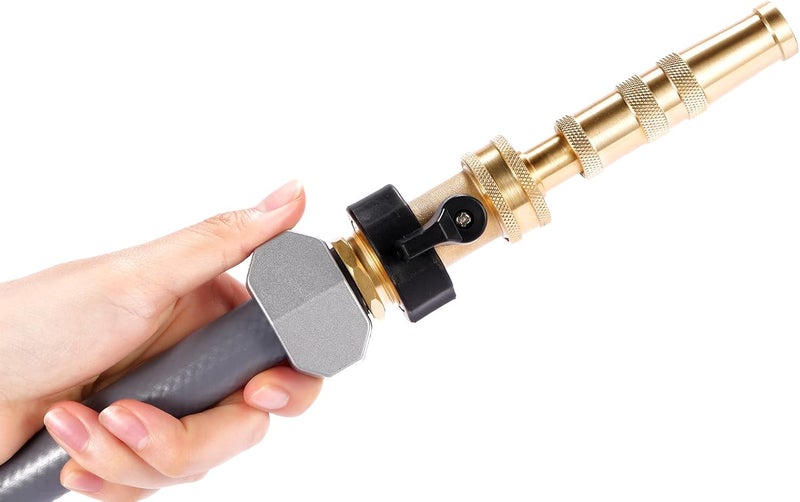 Sanpaint 3/4" Brass Garden Hose Shut Off Valve,1-Way Restricted-Flow Water Shut-Off, Fits 3/4 Inch Hose Connector - Image 5