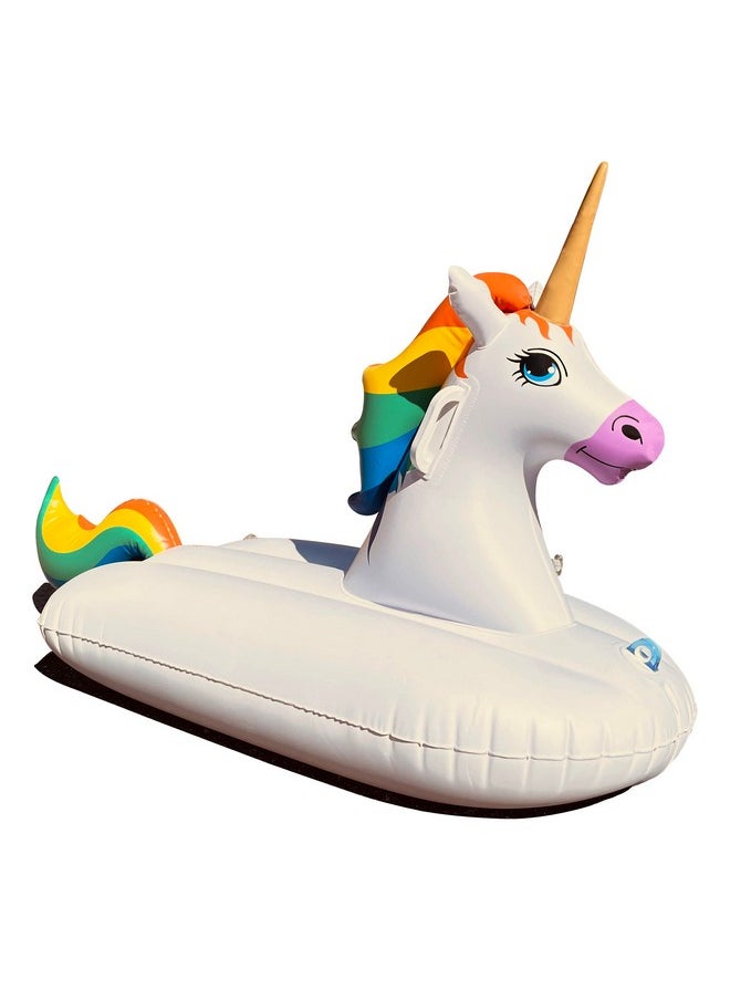 Jet Creations - Snow Sled Inflatable Winter Sled Tube And Décor For Adults And Kids 3 Year And Up. Max 200 Lbs. Available Design: Unicorn Husky (Unicorn) - Image 1