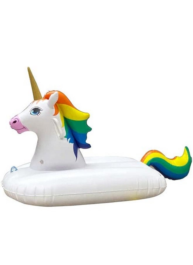 Jet Creations - Snow Sled Inflatable Winter Sled Tube And Décor For Adults And Kids 3 Year And Up. Max 200 Lbs. Available Design: Unicorn Husky (Unicorn) - Image 1