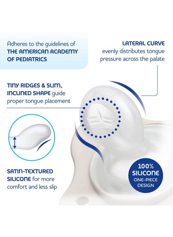 شيكو لهاية تشيكو فيزيوفورما® مزدوجة النعومة، من قطعة واحدة، مصنوعة من السيليكون لتقويم الأسنان، للأطفال من عمر شهرين إلى ستة أشهر | خالية من مادة BPA واللاتكس | علبة قابلة لإعادة الاستخدام | بيرل/سكاي، عبوة من قطعتين - Image 4