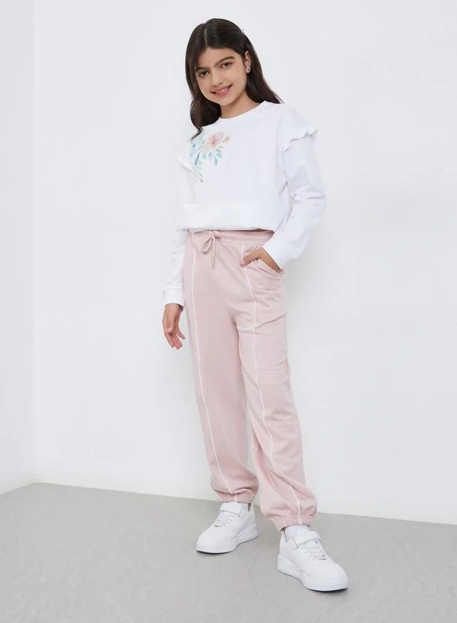 ستايلي سويت شيرت مطبع زهور