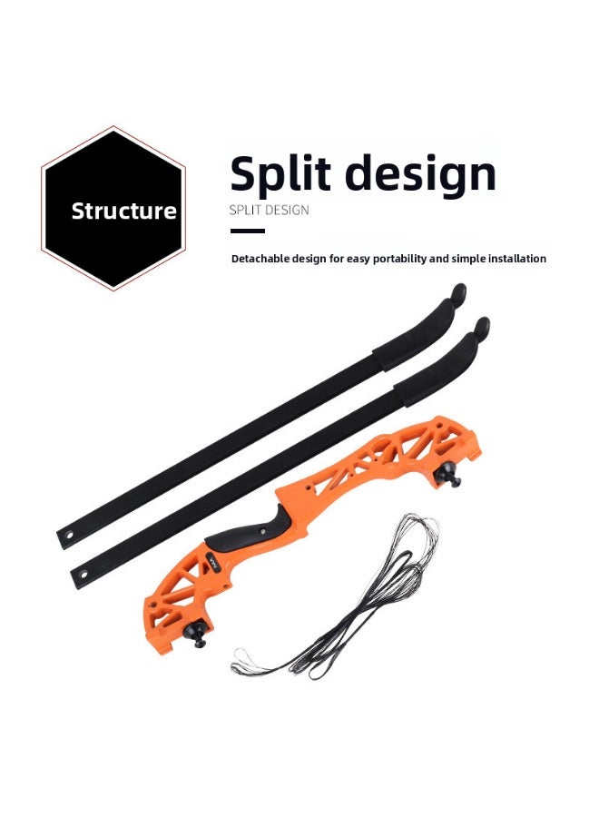 Gasin 30lb Recurve Sports Archery Set 135cm with 12 Arrows & Complete Accessories for Practice and Training – Orange - Image 2