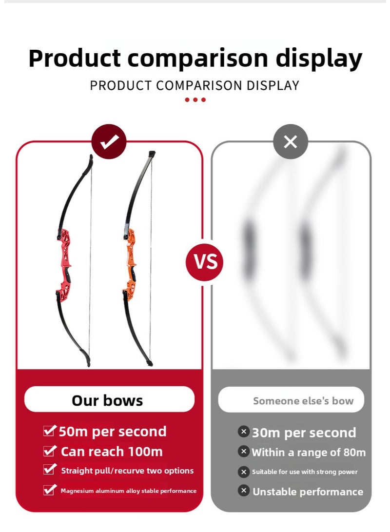 Gasin 30lb Recurve Sports Archery Set 135cm with 12 Arrows & Complete Accessories for Practice and Training – Orange - Image 4