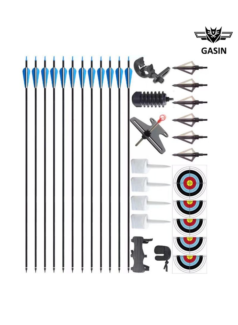 Gasin 30lb Recurve Sports Archery Set 135cm with 12 Arrows & Complete Accessories for Practice and Training – Orange - Image 5
