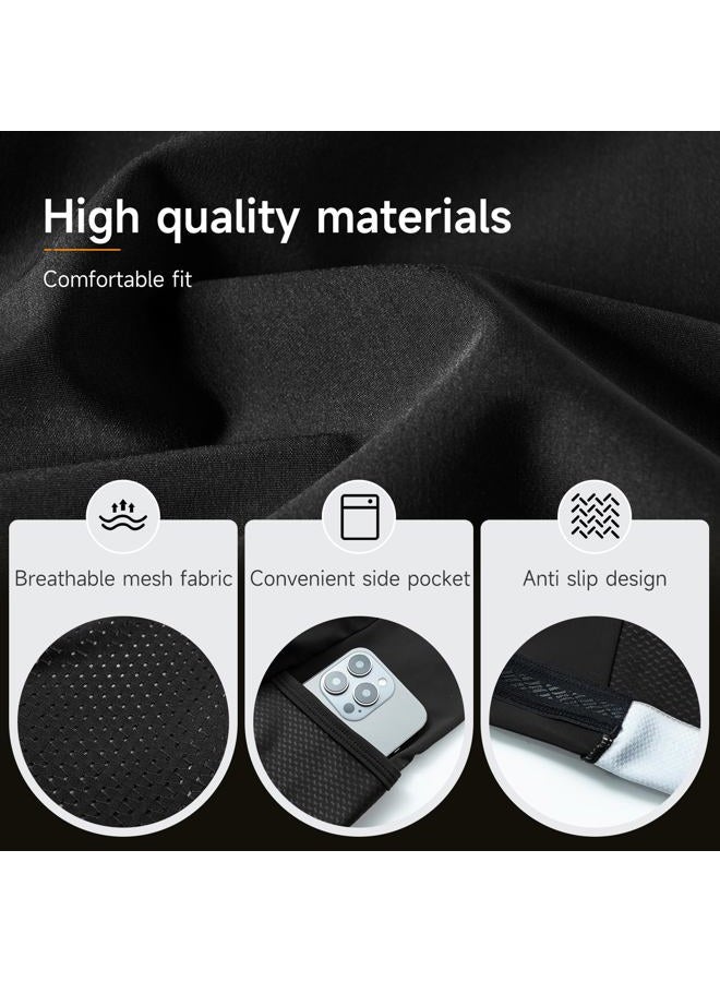 Santic Men's Cycling Bib Shorts 4D Padded Breathable Road Bike Cycling Bibs Biking Bicycle Gel Long Travel, Black-5176, XL - Image 4