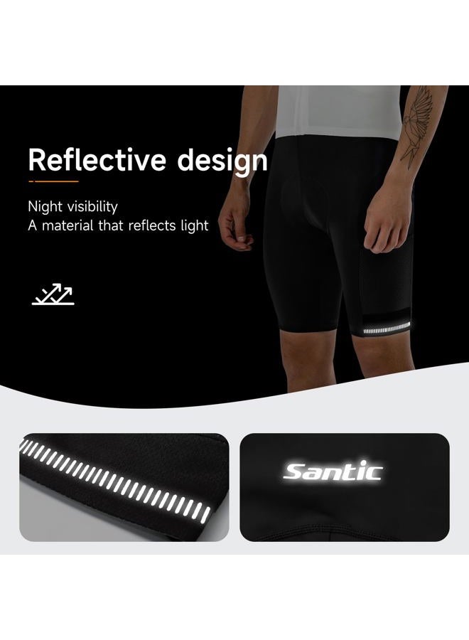 Santic Men's Cycling Bib Shorts 4D Padded Breathable Road Bike Cycling Bibs Biking Bicycle Gel Long Travel, Black-5176, XL - Image 5