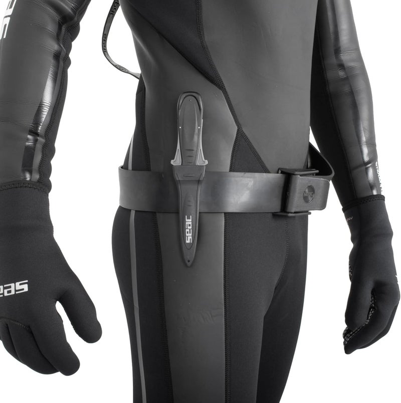 Seac سكين أمان حاد للجنسين لصيد السمك، بطبقة واقية سوداء، 9 سم، قياسي - Image 2